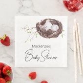 水彩鳥の巣と卵の赤ちゃんシャワー (インサイチュ)