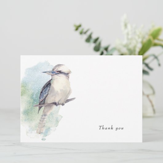 水彩鳥の愛する思い出ありがとう サンキューカード (スタンド正面)