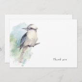 水彩鳥の愛する思い出ありがとう サンキューカード (正面/裏面)