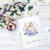 水彩鳥の母の日 カード