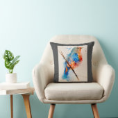 水彩鳥の絵画キャンバスの壁アートブルーバード クッション (椅子)