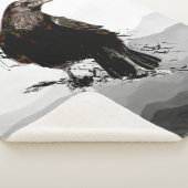 水彩鳥の野生生物自然アート シェルパブランケット (3/4)