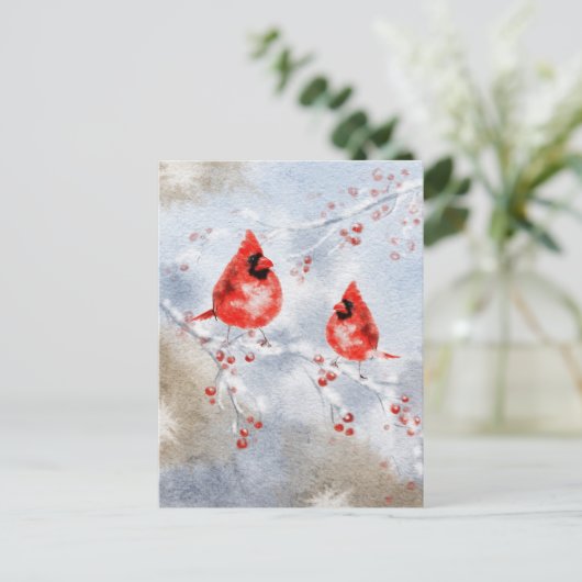 水彩鳥はがき ポストカード (スタンド正面)