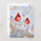 水彩鳥はがき ポストカード (正面/裏面)