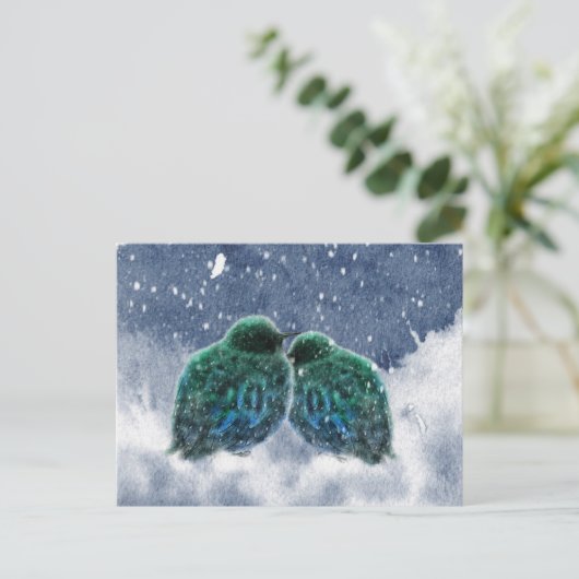 水彩鳥はがき ポストカード (スタンド正面)