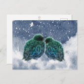 水彩鳥はがき ポストカード (正面/裏面)