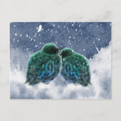 水彩鳥はがき ポストカード (正面)