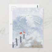 水彩鳥はがき | 芸術的自然 ポストカード (正面/裏面)