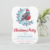 水彩鳥オンムーンクリスマスパーティー 招待状 (スタンド正面)