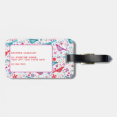 水彩鳥フローラ防峰 ラゲッジタグ (裏面横)