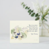 水彩鳥ロバート・ブラウニング詩 ポストカード (スタンド正面)