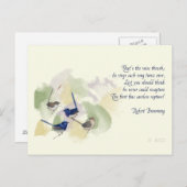 水彩鳥ロバート・ブラウニング詩 ポストカード (正面/裏面)