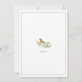 水彩鳥招待状 招待状 (裏面)