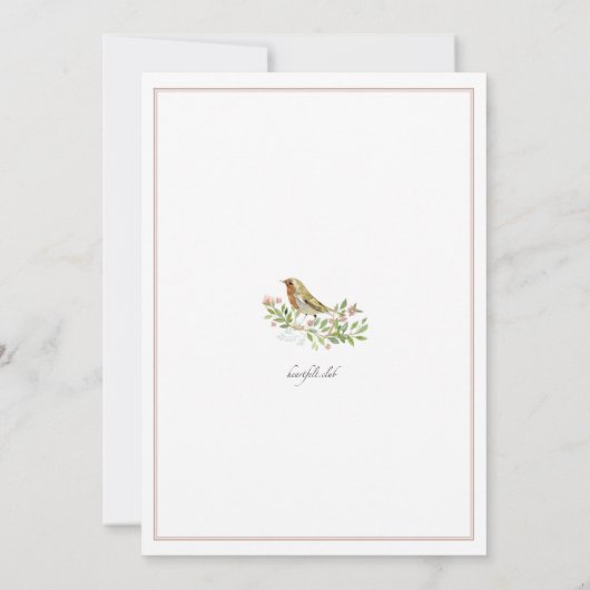 水彩鳥招待状 招待状 (裏面)