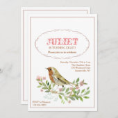 水彩鳥招待状 招待状 (正面/裏面)