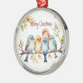 水彩鳥族動物野生動物自然芸術 メタルオーナメント (左)