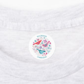 水彩鳥花名前をカスタムする ラベル (貼付)