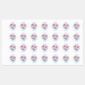 水彩鳥花名前をカスタムする ラベル (シート)