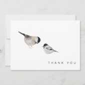 水彩鳥葬式ありがとう サンキューカード (正面)