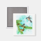 水彩鳥類マグネット マグネット (正面/裏面)
