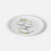 水彩鳥類紙プレート ペーパープレート (アングル)