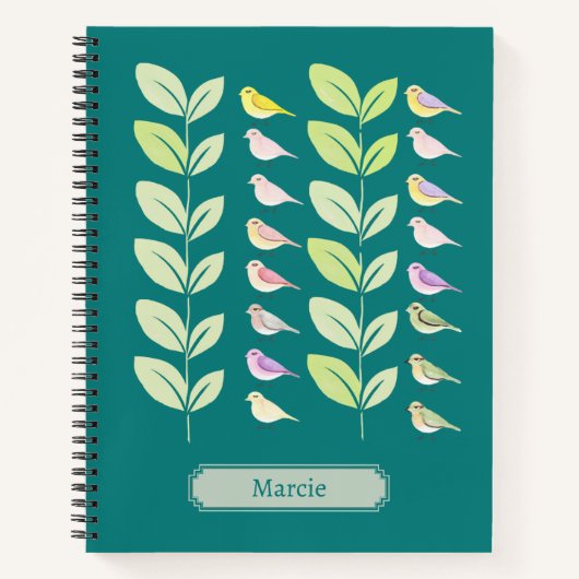 水彩鳥類&離れ類 ノートブック (正面)