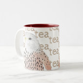 水彩鳥餌食《鳥》ハヤブサケストレル ツートーンマグカップ (正面左)