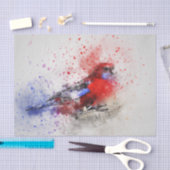 水彩鳥4デカップウォールアート 薄葉紙 (クラフト)