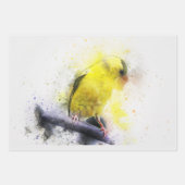 水彩鳥5デカップウォールアート ラッピングペーパーシート (正面)