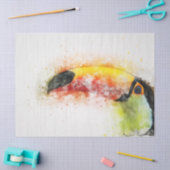 水彩鳥7デカップウォールアート 薄葉紙 (クラフト)