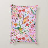 水彩鳥 アクセントクッション (裏面(縦))