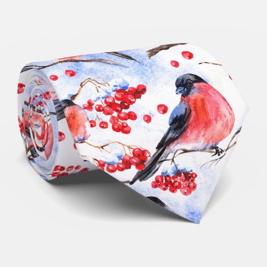 水彩鳥 ネクタイ (ロール)