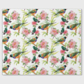 水彩鳥 ラッピングペーパー (フラット)