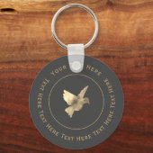 水彩鳩のロゴ キーホルダー (正面)