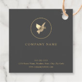 水彩鳩のロゴ フェイバータグ (裏面)