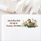 水彩鴨とアヒル ラベル (インサイチュ)