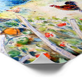 水彩鶏とヘンハウス ポスター (角)