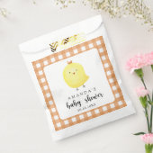 水彩鶏の赤ちゃんシャワー フェイバーバッグ (封をした状態)