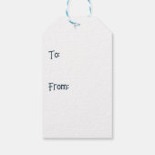 水彩鶏の鳥オーナメントクリスマスアート ギフトタグ (裏面)