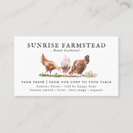 水彩鶏 |ファームの生卵 名刺