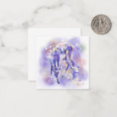 水彩鹿と金ゴールドフェイク |ノートカード ノートカード (正面/裏面インサイチュ)