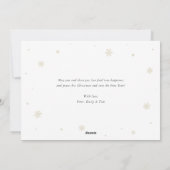 水彩鹿の松フォトメリークリスマスカード シーズンカード (裏面)