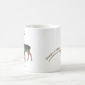 水彩鹿カップル名 コーヒーマグカップ (中央)