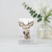 水彩鹿クロス記念祈りの言葉カード コーリングカード (スタンド正面)