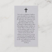 水彩鹿クロス記念祈りの言葉カード コーリングカード (裏面)