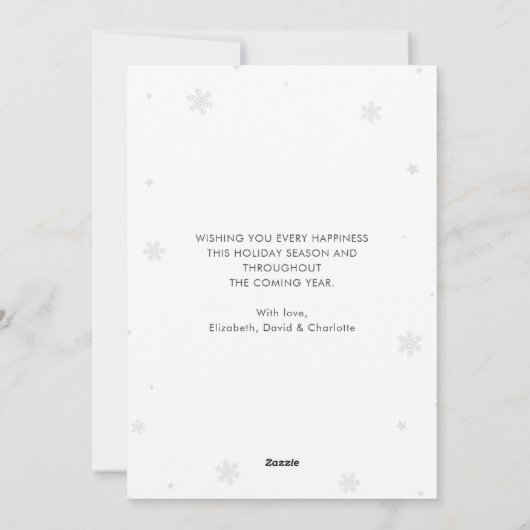 水彩鹿スタッグカリグラフィメリークリスマス シーズンカード (裏面)