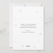 水彩鹿スタッグホリースノーメリークリスマス シーズンカード (裏面)