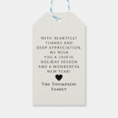 水彩鹿トナカイパーソナライズされたクリスマス ギフトタグ (裏面)