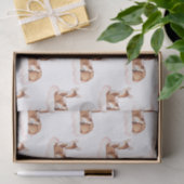 水彩鹿ピンク雲 薄葉紙 (ギフト)