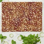 水彩鹿プリント キッチンタオル (折り畳み)